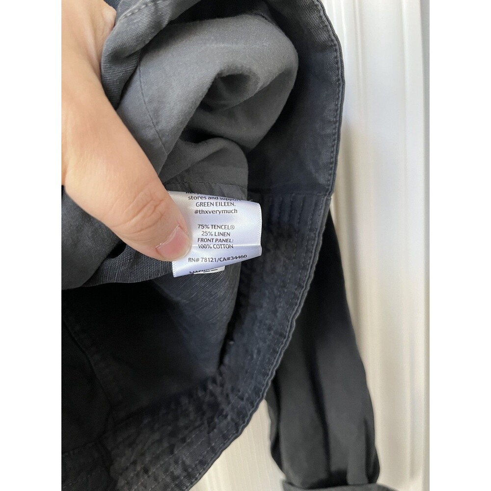 Eileen Fisher Moto Blazer Asymmetrical Jacket Pockets Zip Black Casual Chic Sz L - Picture 11 of 11